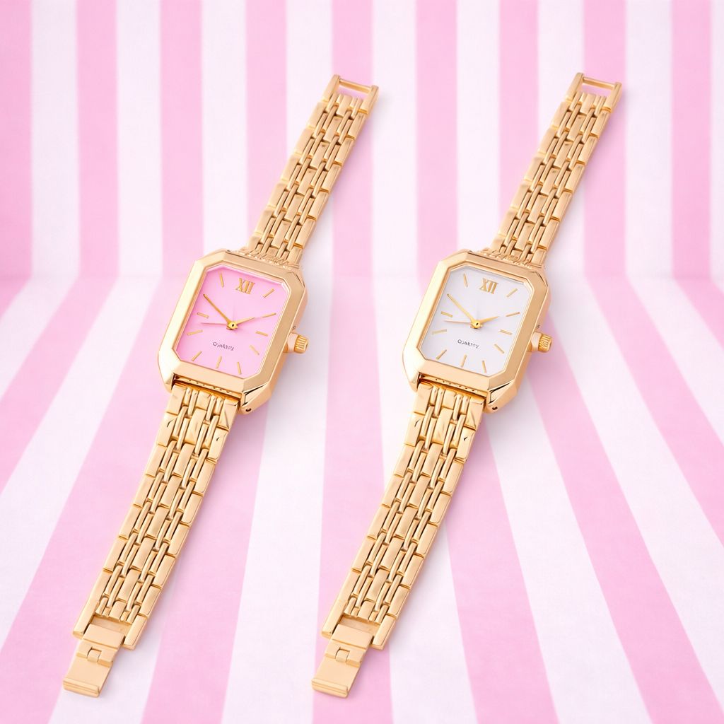 Runa Uhr – Rechteckige Damenuhr aus Edelstahl – Quarz